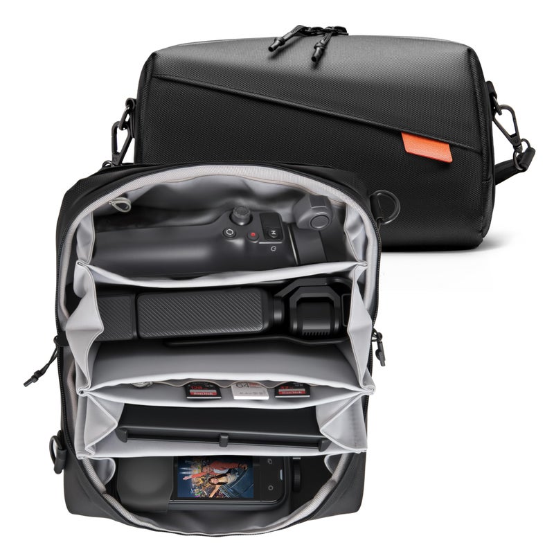 STARTRC VCR Carrying Bag Travel Large Soft Case for Insta 360 Go Ultra X5 X4 go 3s Retro Organizer Multilayer Storage For DJI Osmo 360 Mobile8 7P Pocket 4 3 For Gopro hero 13 Accessories with Shoulder Strap - Image 2