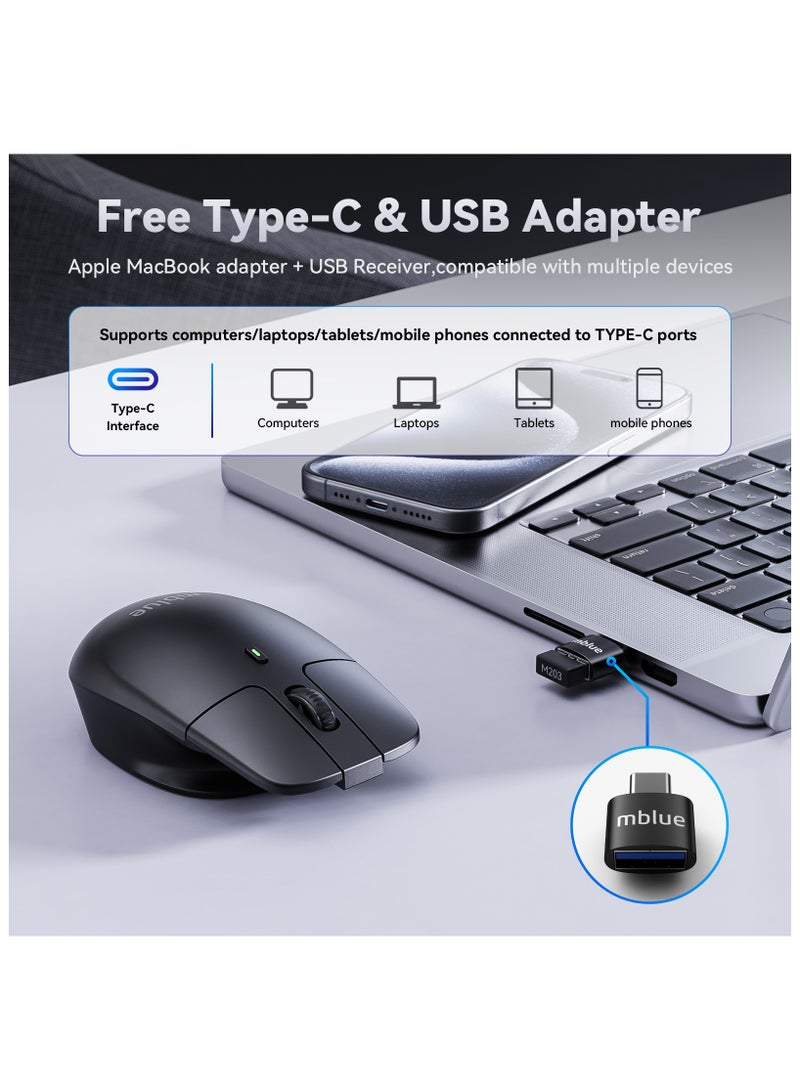 mblue Wireless Levitating Mouse – Ergonomic Design, Silent Click – Futuristic Gadget for Office & Gaming, M203 - Image 4