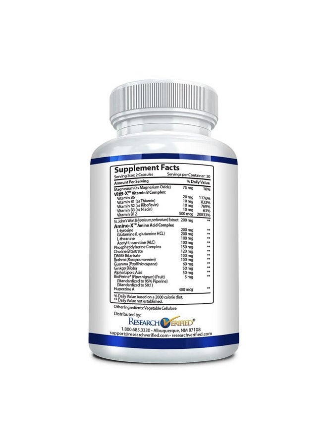 research verified - Brain Booster Nootropic Supplement To Enhance Cognitive Function 60 Vegan Friendly Capsules 1 Bottle - Image 1
