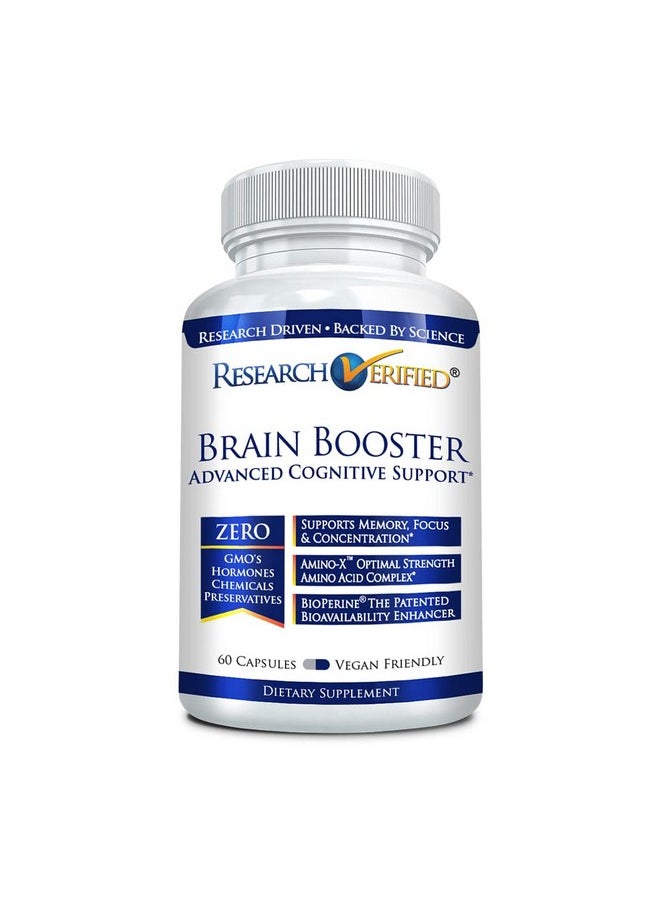 research verified - Brain Booster Nootropic Supplement To Enhance Cognitive Function 60 Vegan Friendly Capsules 1 Bottle - Image 1