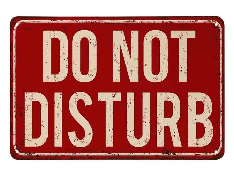 AOYEGO Do Not Disturb Tin Sign,Rusty Red Vintage Metal Tin Signs for Cafes Bars Pubs Shop Wall Decorative Funny Retro Signs for Men Women 8x12 Inch - Image 1