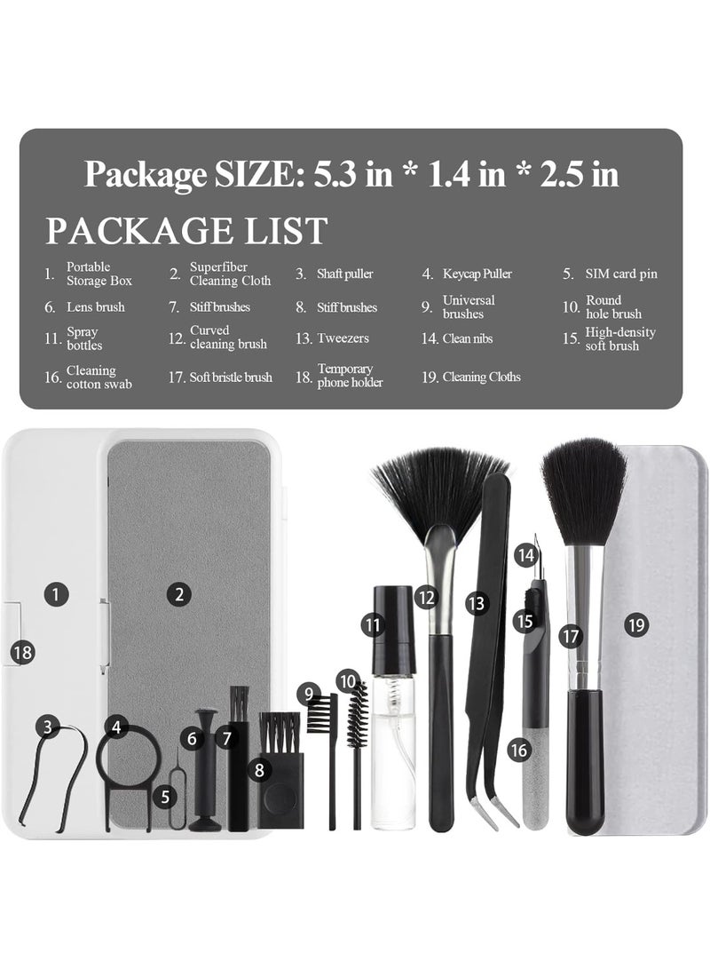 18 in 1 Laptop Cleaning Kit – Keyboard Cleaner, Electronic Cleaning Kit with Brush, Screen Wipe & 5ml Cleaning Liquid for AirPods, Laptop, Phone, Computer & Monitor - Image 2