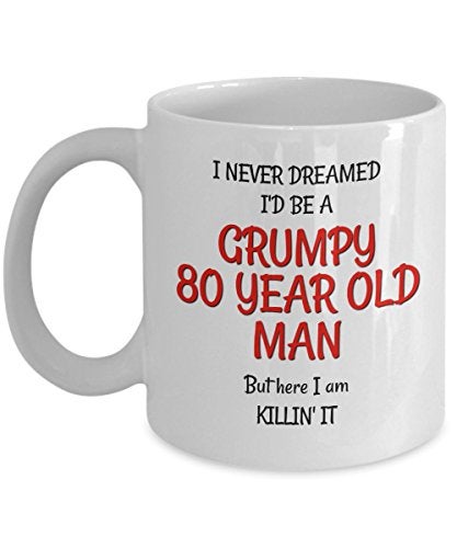 Love This Mug 80th Birthday Mug for Men - Funny Gag Present for Him - Grumpy Old Man Mugs for 80 Year Old Friends Dad Husband Grandpa Coworker - Image 4