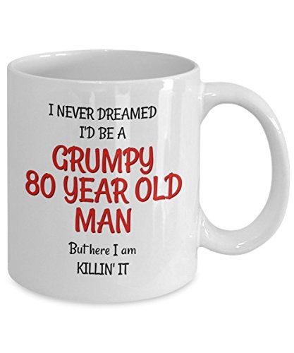 Love This Mug 80th Birthday Mug for Men - Funny Gag Present for Him - Grumpy Old Man Mugs for 80 Year Old Friends Dad Husband Grandpa Coworker - Image 2