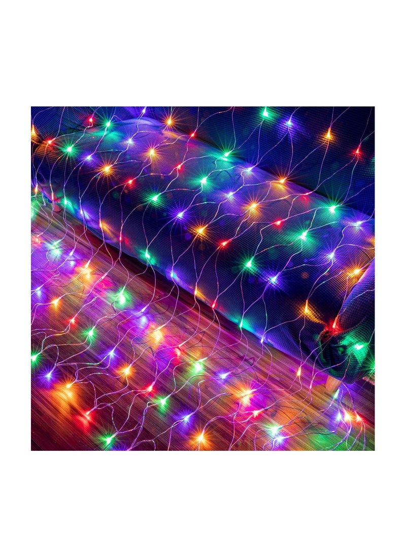 Generic - Litehom Led Net Mesh String Lights - Diwali Lights, Led Lights for Home Decoration 9.8Ft X 6.6Ft 192 LEDs 8 Modes (Multicolor-Pixel-3x2-NetMesh) - Image 1