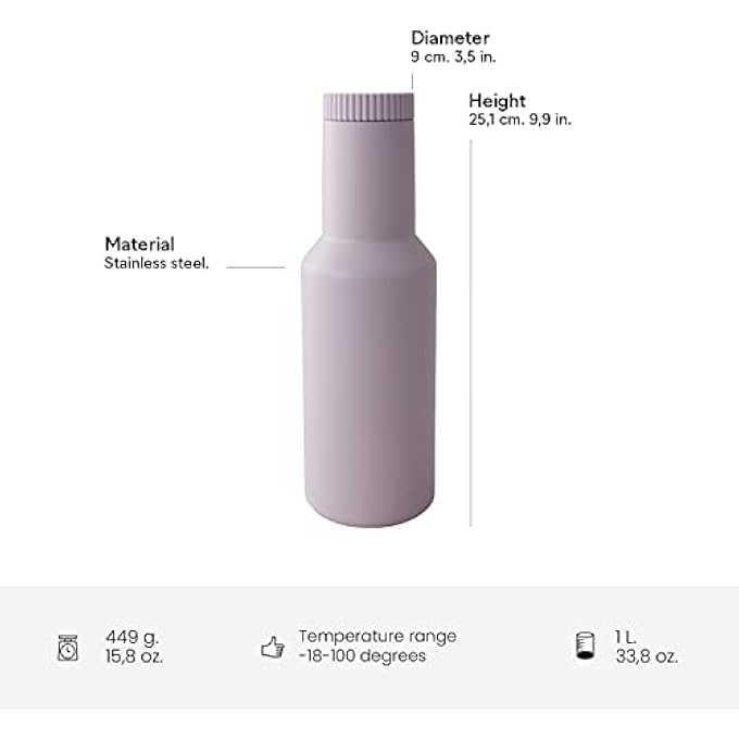 rayihni Thermos Flask 1 Litre  Thermal Carafe For Coffee Tea Hot  Cold Drinks  Stainless Steel Vacuum Thermos Flask Ideal For Party And Home  Coffee Thermos Scandinavian Design - Image 2