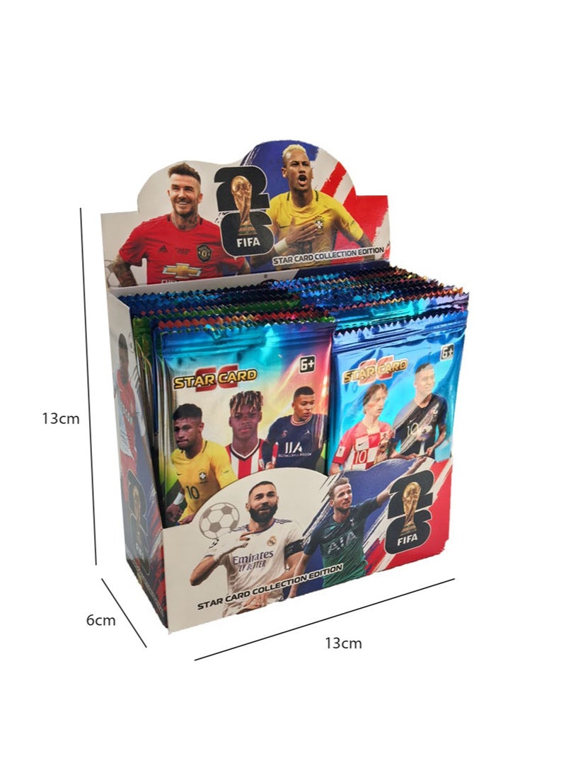 288-Piece World Soccer Stars Collectible Set, Flashcard Board Game Set, Laser Painted Collectible Soccer Cards - Image 2