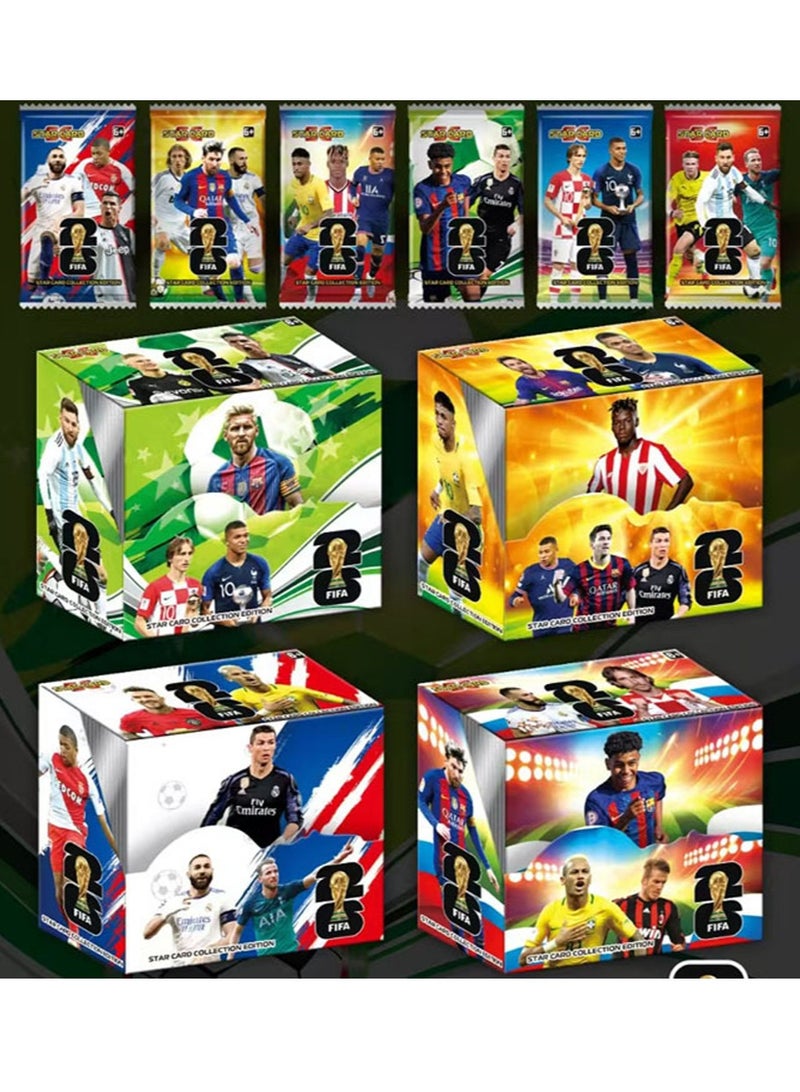 288-Piece World Soccer Stars Collectible Set, Flashcard Board Game Set, Laser Painted Collectible Soccer Cards - Image 3