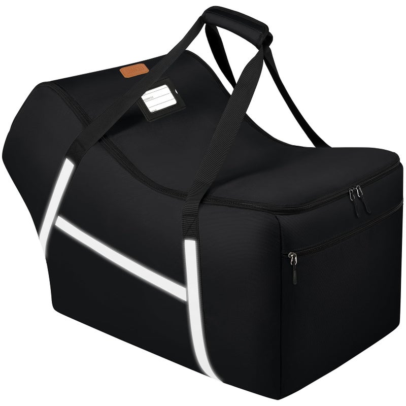 SINVICKO Infant Car Seat Travel Bag for Airplane Compatible with All Nuna Pipa Car Seat and Base,Chicco KeyFit 30 and Base, Padded Car Seat Bags for Air Travel,Car Seat Gate Check Bag with Side Pocket, Black - Image 1