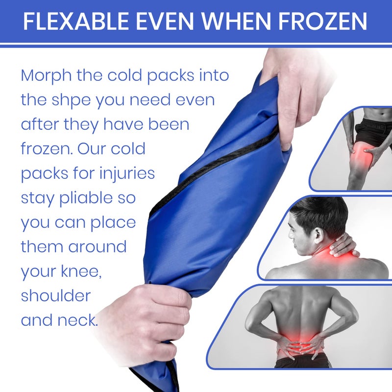 Rester's Choice Gel Cold & Hot Packs (2-Piece Set) Medium 5x10 in. Reusable Warm or Ice Packs for Injuries, Hip, Shoulder, Knee, Back Pain â€“ Hot & Cold Compress for Swelling, Bruises, Surgery - Image 5