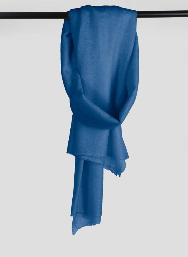 BAJRA Premium Handmade Teal Blue Cashmere Shawl  - Image 1