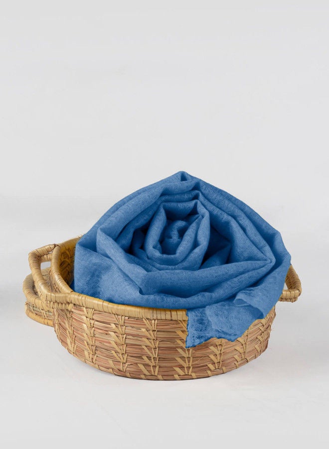 BAJRA Premium Handmade Teal Blue Cashmere Shawl  - Image 2
