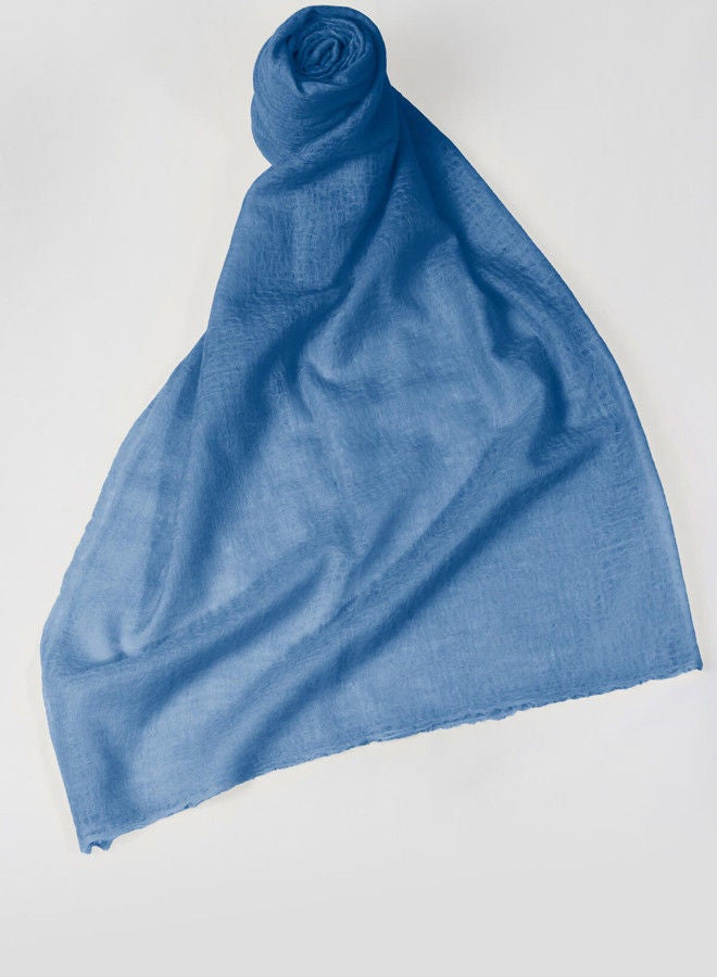 BAJRA Premium Handmade Teal Blue Cashmere Shawl  - Image 4