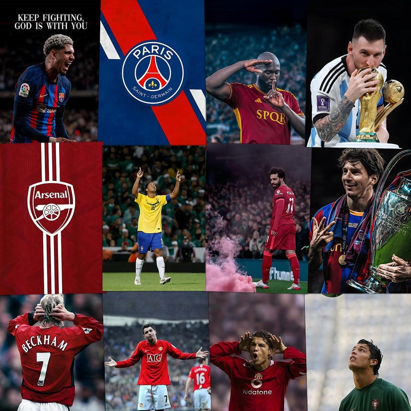 Wallgasm Paper Football Collage Kit - Set Of 54, 4 X 6 Inches Posters | Poster Set For Room, Wall Art For Bedroom, Gym, Office (Football) - Image 4