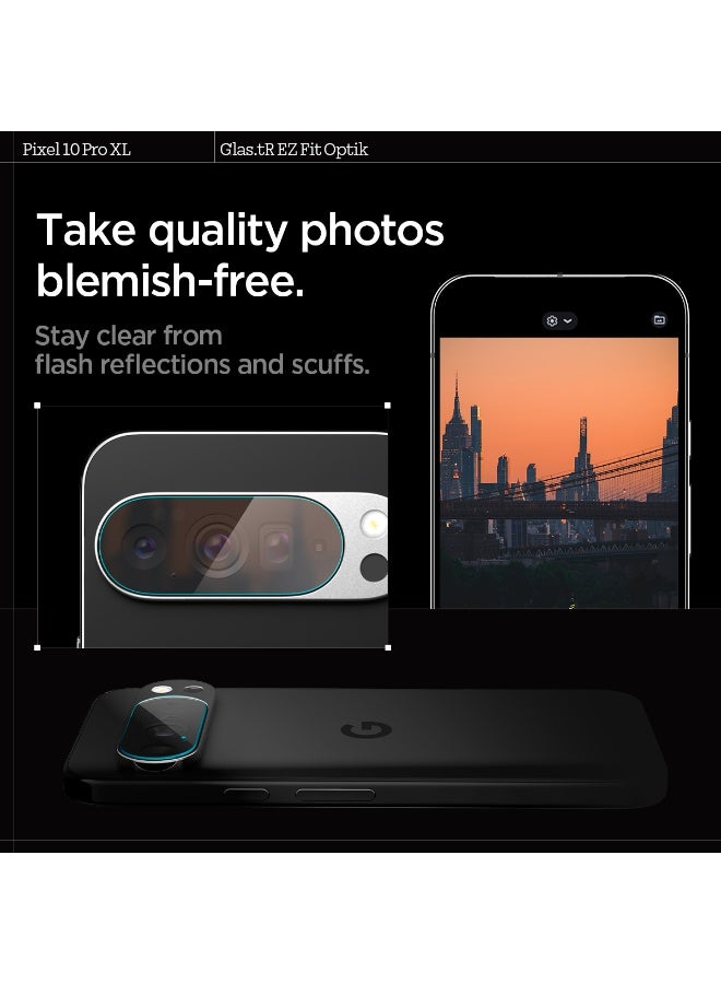 Spigen GLAStR EZ Fit Optik Google Pixel 10 Pro XL Camera Lens Protector [2 PACK] Case Friendly - Crystal Clear - Image 5