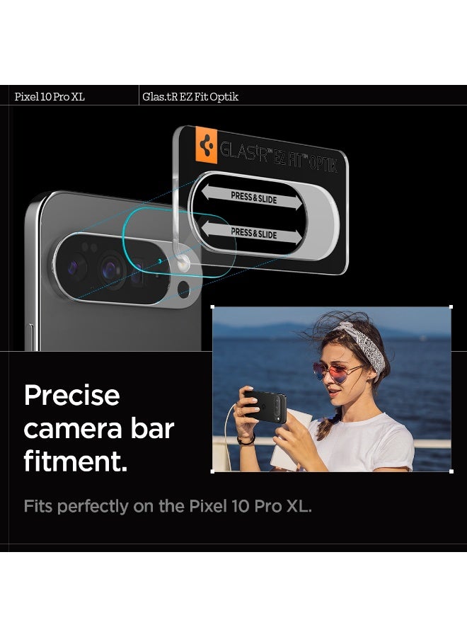 Spigen GLAStR EZ Fit Optik Google Pixel 10 Pro XL Camera Lens Protector [2 PACK] Case Friendly - Crystal Clear - Image 4