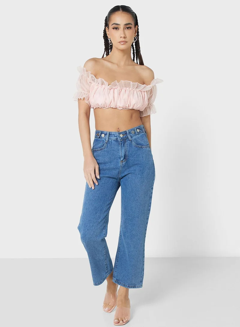 Ginger Mid Wash Straight Fit Jeans