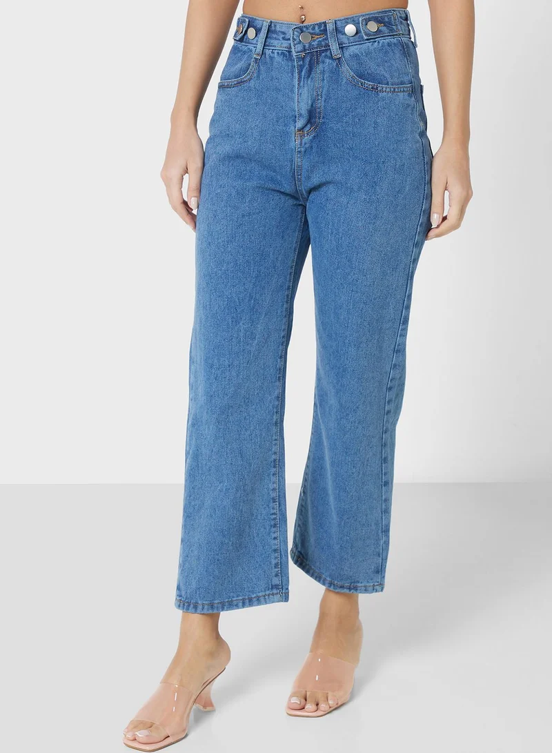 Ginger Mid Wash Straight Fit Jeans