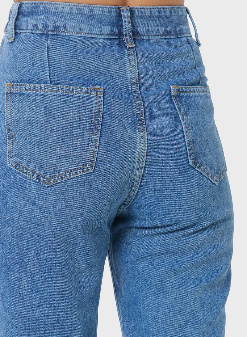 Ginger Mid Wash Straight Fit Jeans