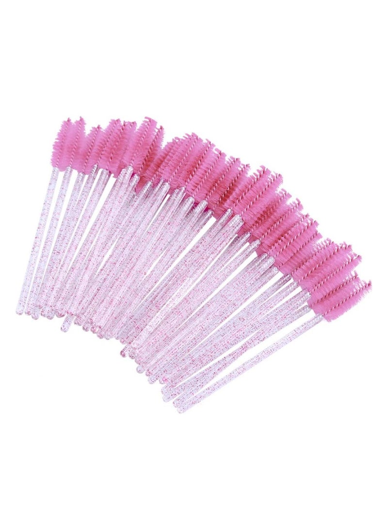 Mn 50 Piece Disposable Eyelash Eyebrow Spoolie Brush for Makeup Eyelash Extensions - Image 1