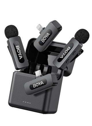 BOYA BY-V3 Wireless Combo Microphone for iPhone, Android, and iPad, with USB-C/Lightning, Mini Wireless Lavalier Microphone, Noise Cancelling, 36-Hour Power for Video Recording and Streaming - pzsku/ZB7154ECBF36FB7C233ADZ/45/1746721458/7499c532-b78b-46a1-a9a8-bc9dd4bb7955