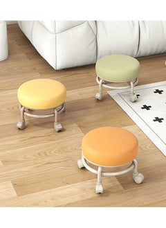 DubaiGallery Low Stool with Wheels Heavy-Duty Round Low Stool 360-Degree Rotation Universal Wheels Low Rolling Stool for Home,Low Roller Stools,Rolling Stool Seats with Mute Wheels  - Image 3