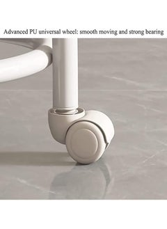 DubaiGallery Low Stool with Wheels Heavy-Duty Round Low Stool 360-Degree Rotation Universal Wheels Low Rolling Stool for Home,Low Roller Stools,Rolling Stool Seats with Mute Wheels  - Image 4