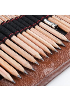 Generic Professional Sketching Drawing Art Tool Kit With Graphite Pencils 29 Pieces Charcoal Pencils Paper Erasable Pen Craft Knife without Sketchbook with Canvas Rolling Pouch  - Image 4