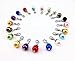 yueton 20pcs Colorful Pearl Dangle Charms Pendant with Lobster Clasp Jewelry Making Accessory Fit Floating Locket Charms Necklaces Silver - Image 3