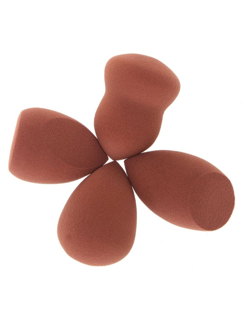 NIBEMINENT 4-Piece Makeup Sponge Set Brown - Image 1