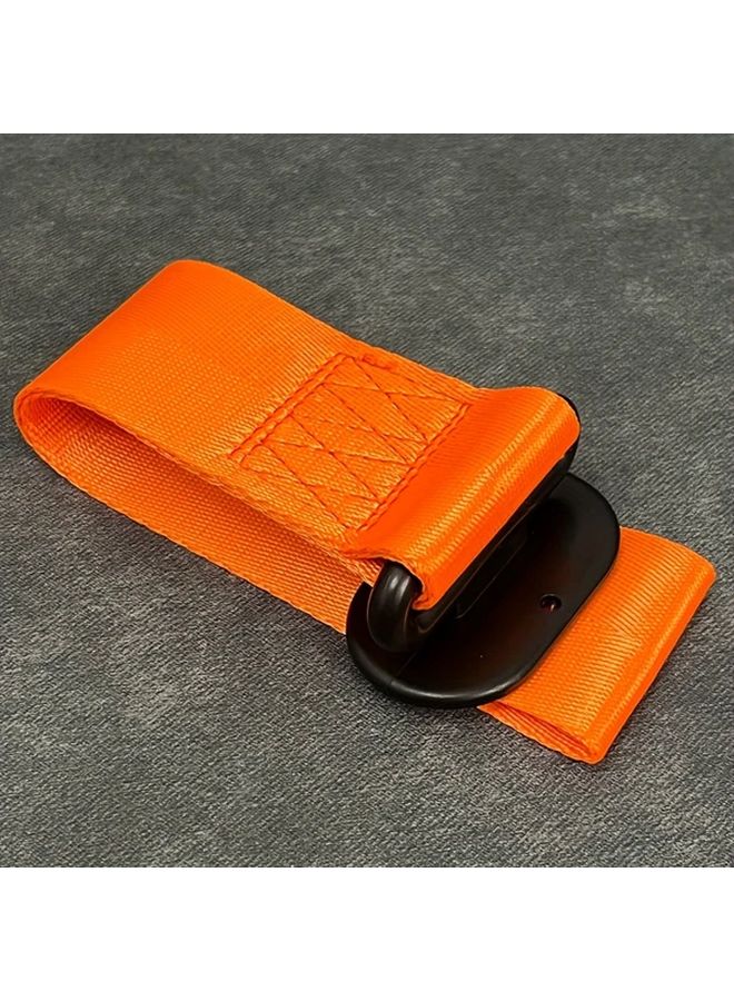 Orange Nylon Car Towing Rope Strap Universal Trailer Racing Bumper Decoration Sticker - Image 1