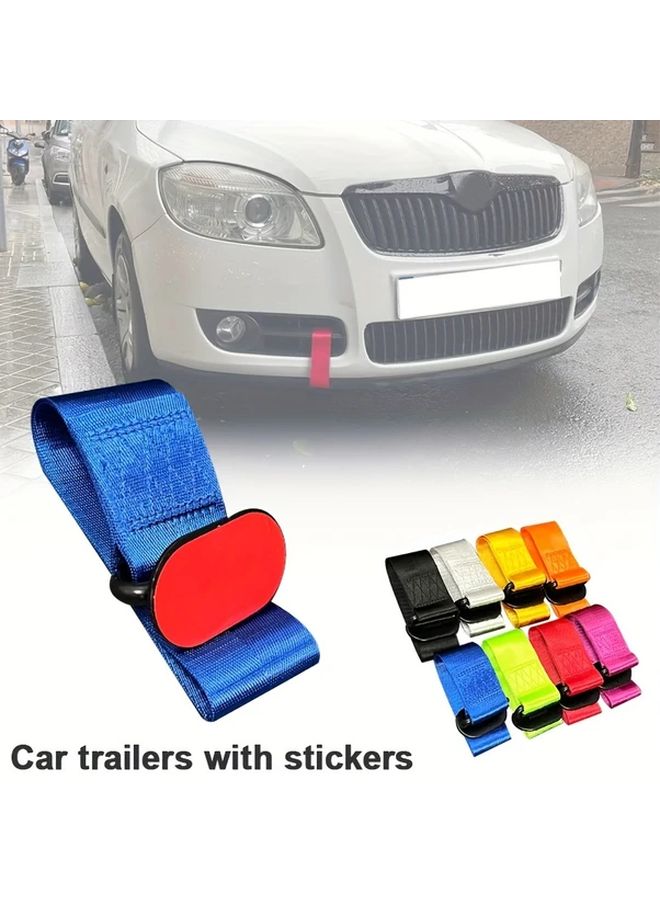 Orange Nylon Car Towing Rope Strap Universal Trailer Racing Bumper Decoration Sticker - Image 2