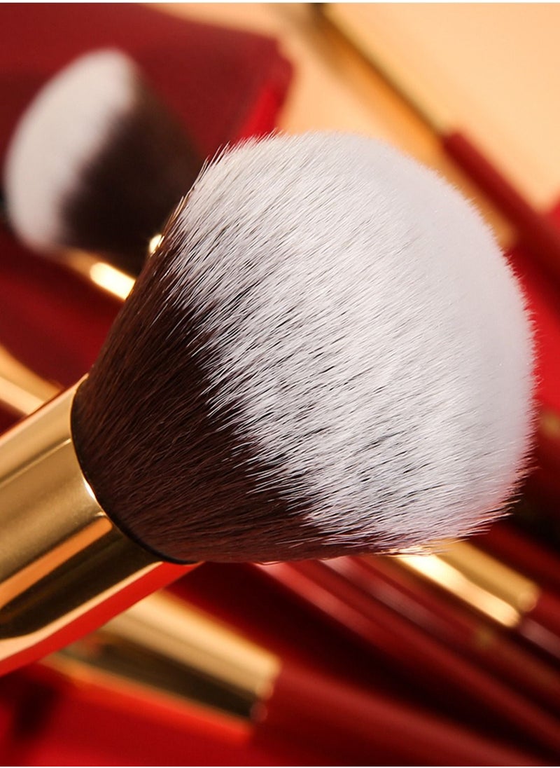 DUcare Makeup Brushes Travel 10 Piece Makeup Brush Set with Case Premium Synthetic Hairs Kabuki Foundation Blending Eye Cosmetic Brushes Kit  - Image 4
