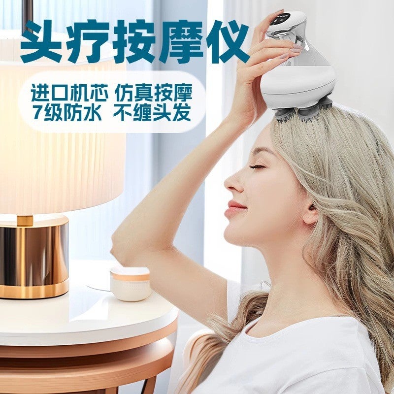 Head Massager With Imported Motor, 7-Level Waterproof, Fully Automatic Octopus Head Massager - Image 2