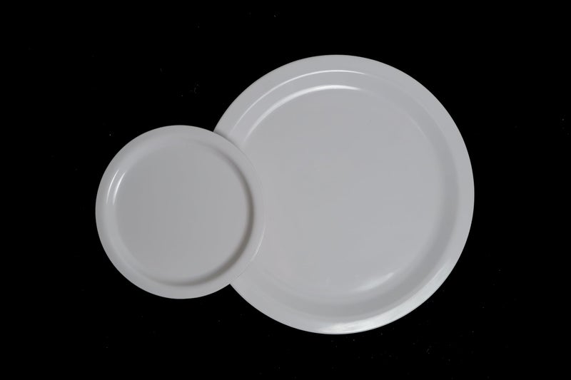 SNE طقم عشاء SNE لـ 6 أشخاص 6 أطباق كبيرة و 6 أطباق صغيرة 12 كوب وعاء لـ 6 ملاعق بيضاء إجمالي 30 قطعة في صندوق - Image 4