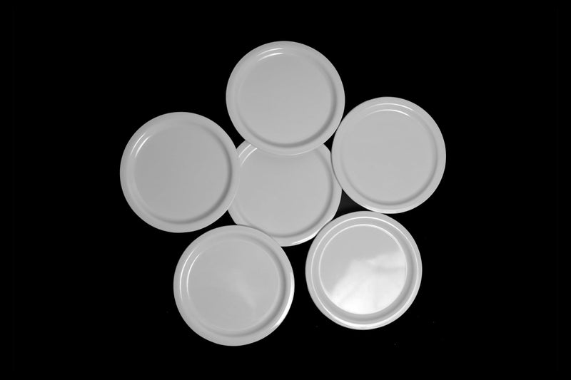 SNE طقم عشاء SNE لـ 6 أشخاص 6 أطباق كبيرة و 6 أطباق صغيرة 12 كوب وعاء لـ 6 ملاعق بيضاء إجمالي 30 قطعة في صندوق - Image 3