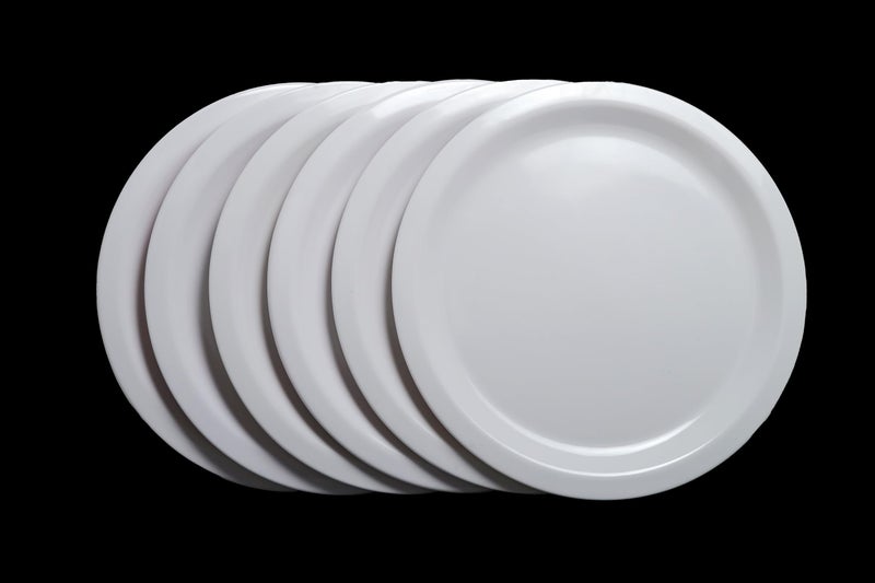 SNE طقم عشاء SNE لـ 6 أشخاص 6 أطباق كبيرة و 6 أطباق صغيرة 12 كوب وعاء لـ 6 ملاعق بيضاء إجمالي 30 قطعة في صندوق - Image 2