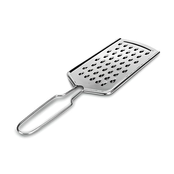 Awadh Carrot Greater Stainless Steel Vegetable Slicer Carrot Grater Cheese Grater Ginger Grater Coconut Grater Chocolate Grater Garlic Grater Slicer Cutter for Kitchen Silver SS Grater - Image 1