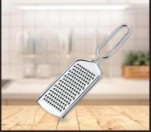 Awadh Carrot Greater Stainless Steel Vegetable Slicer Carrot Grater Cheese Grater Ginger Grater Coconut Grater Chocolate Grater Garlic Grater Slicer Cutter for Kitchen Silver SS Grater - Image 4