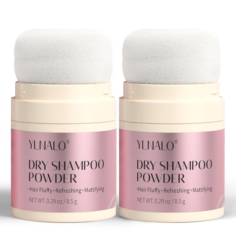 YLNALO Dry Shampoo Powder 2 Packs Mattifying Root Fuller Looking Refreshing HairNonaerosol No White Cast Travel Size Dry Shampoo Suitable for Women and Men058Oz