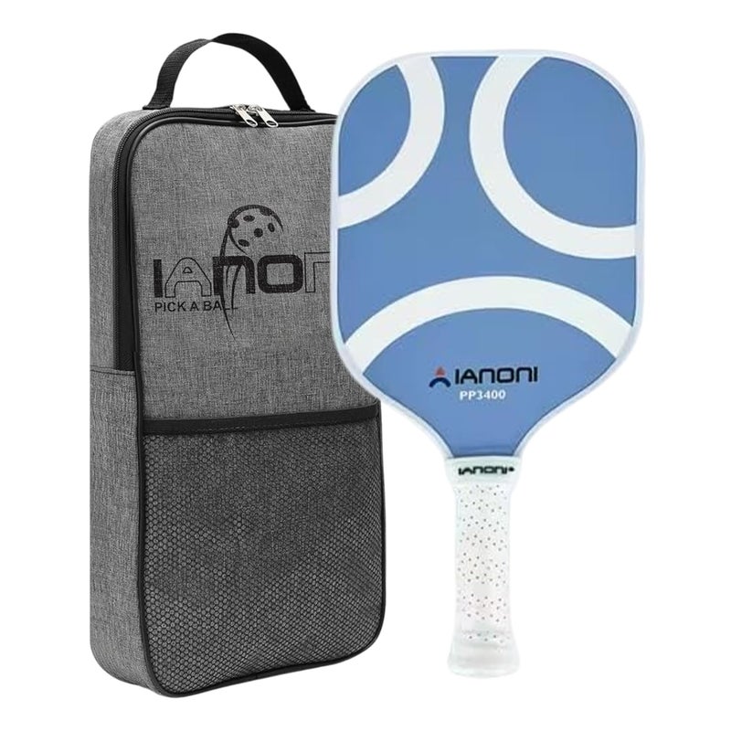 ianoni Pickleball Paddle Set – USAPA Approved Carbon Fiber Pickle Ball Rackets for Pros, Lightweight Graphite & Carbon Fiber Paddles with Honeycomb Core, 1 Padels, & Carry Bag (PR3400) - Image 1