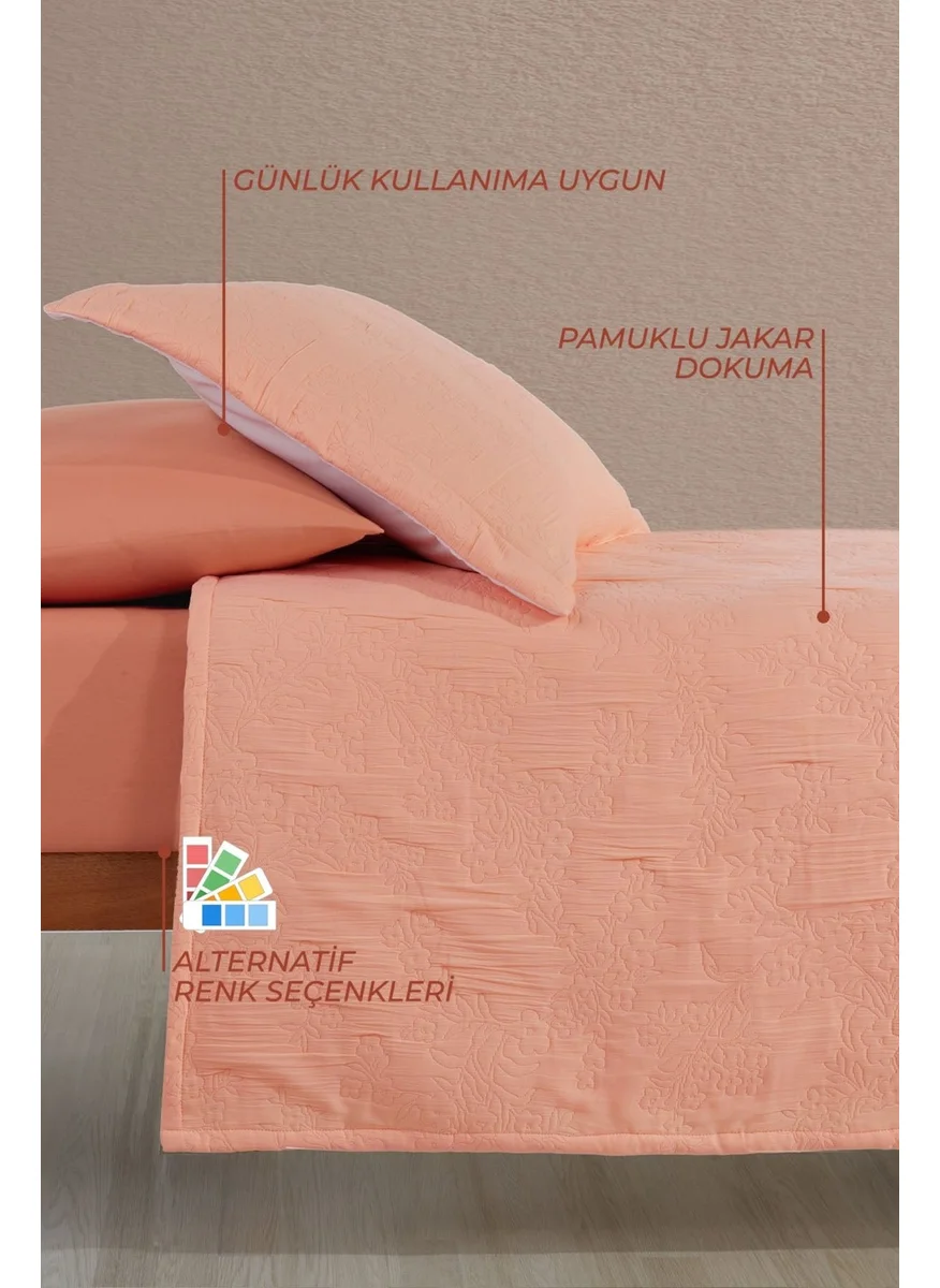 Elart Nice Bedspread Single Salmon