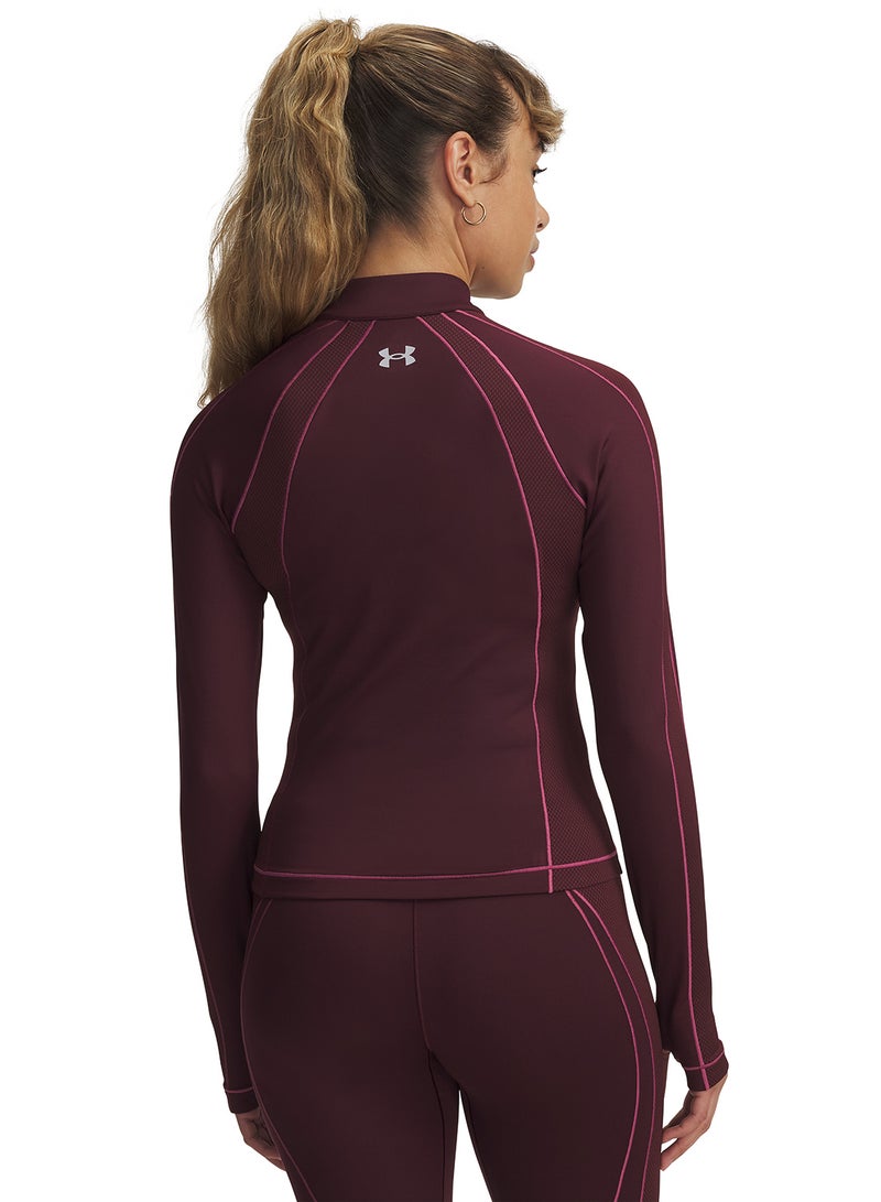 UNDER ARMOUR 1/2 ColdGear Novelty Zip T-Shirt - Image 2