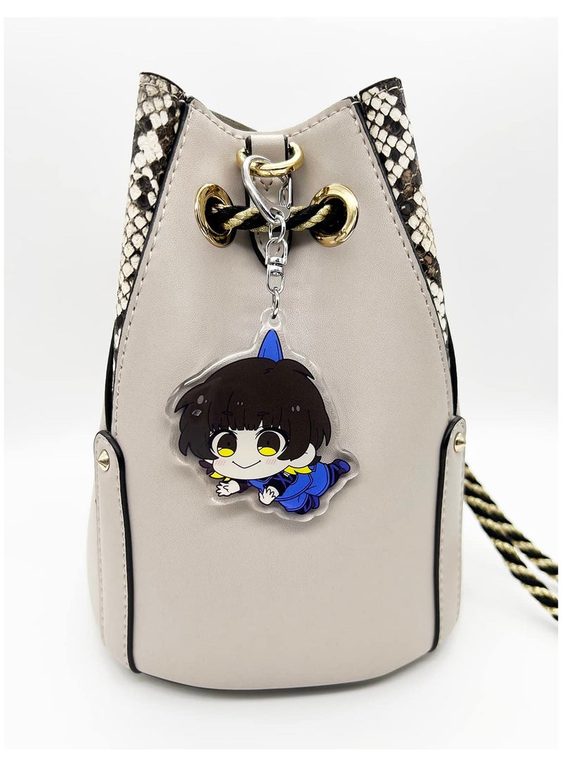 YJacuing Anime Blue Lock Chibi Cute Acrylic Keychain Hanging Ornament - Image 4