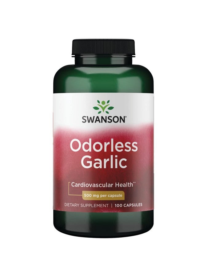 Swanson Best Garlic Odor-Cont 500 MG 100 Cap - Image 1