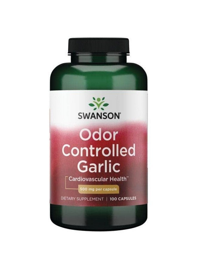 Swanson Best Garlic Odor-Cont 500 MG 100 Cap - Image 4