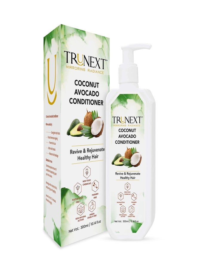 TRUNEXT Apple Cider Vinegar Hair Fall Control Shampoo 300ML , Avocado Coconut Hair Conditioner for Women 300ML for | Anti-Hair Fall | Ultra-Light & Non-Sticky | Free From Paraben, Sulphate & Harmful Chemicals |Strengthening for Smooth & Strong Hair (Combo Pack Of 2) - Image 4