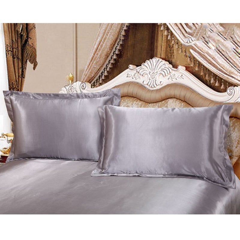 DEHMAN Satin 600 TC Pillowcase (Grey_King) - Image 2