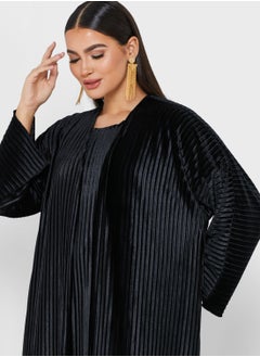 Khizana Textured Abaya With Inner & Sheila  - Image 3
