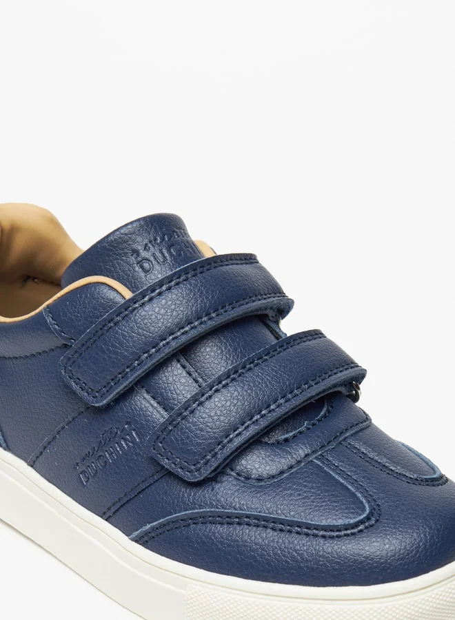 Mister Duchini Boys Textured Sneakers with Hook and Loop Closure